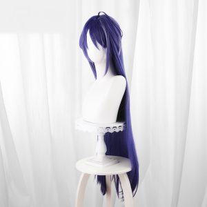 Acheron Deep Purple Highlighted Scalp-top Ponytail Cosplay Wig for Honkai: Star Rail - 566F
