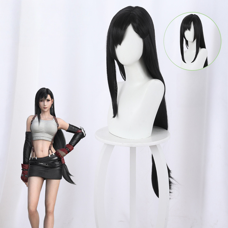 Tifa Lockhart Low Ponytail Styled Cosplay Wig for Final Fantasy VII - Image 2