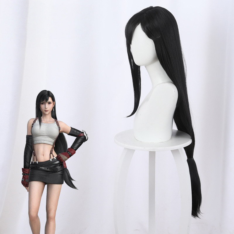 Tifa Lockhart Low Ponytail Styled Cosplay Wig for Final Fantasy VII - Image 3