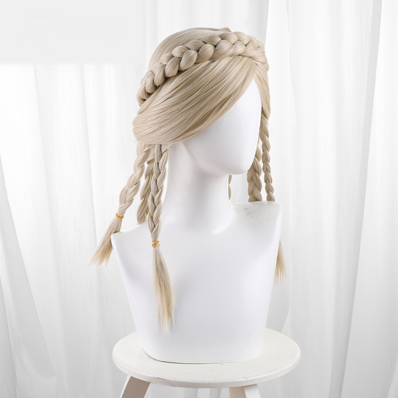 Ge Zi Ban De You Di Te Flaxen Blonde Braided Long Cosplay Wig for Identity V - 562F