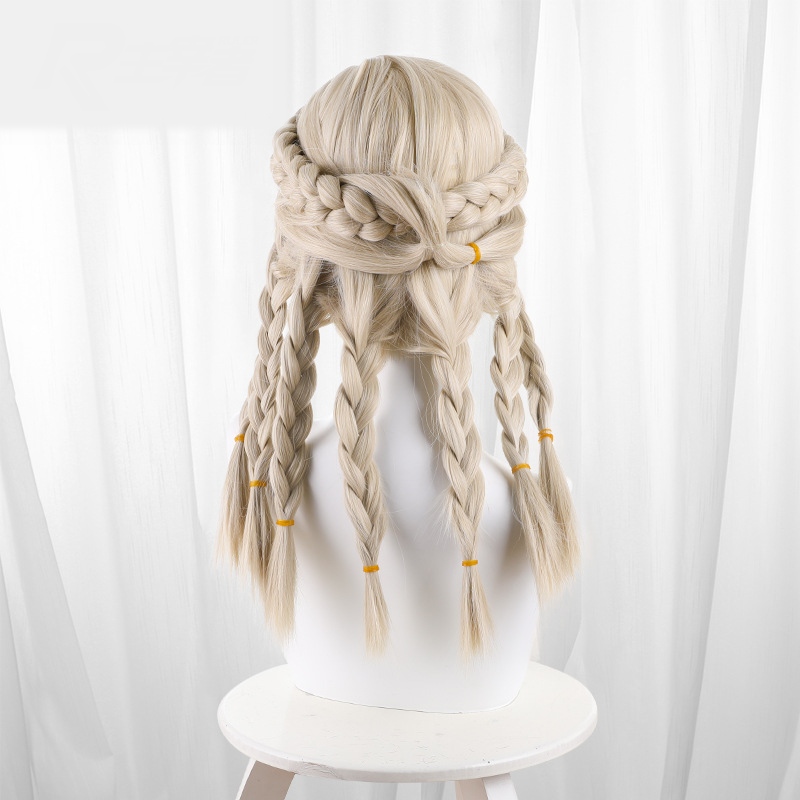 Ge Zi Ban De You Di Te Flaxen Blonde Braided Long Cosplay Wig for Identity V - 562F - Image 4