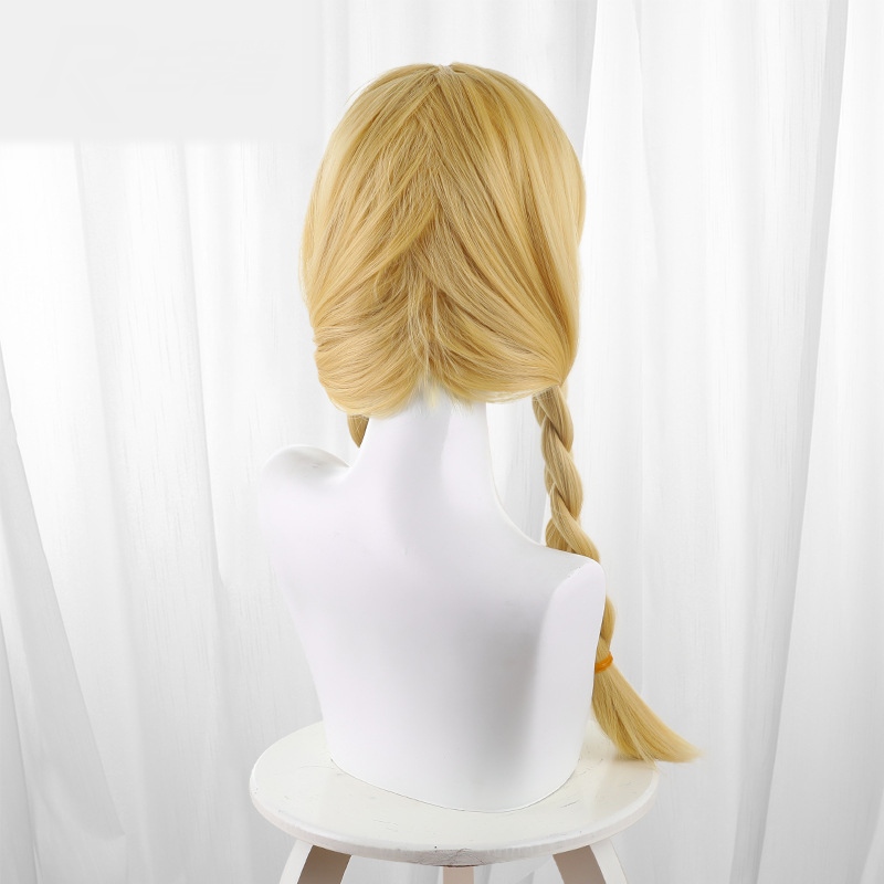 Toy Merchant Yellow Twin Braids Scalp-top Long Cosplay Wig for Identity V - 562I - Image 4