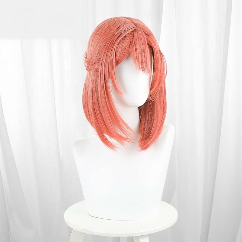 Himari Kino Orange-red Braided Medium-length Ponytail Cosplay Wig for Whisper Me a Love Song - 573A - Image 2