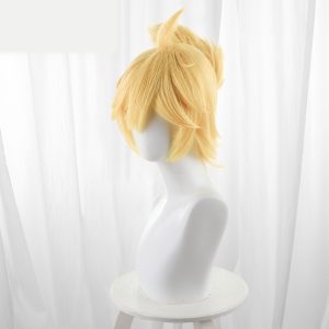 Kagamine Twins Yellow Ponytail Short Cosplay Wig for Onmyoji - 073AB