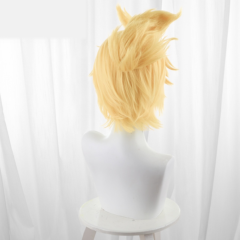 Kagamine Twins Yellow Ponytail Short Cosplay Wig for Onmyoji - 073AB - Image 4