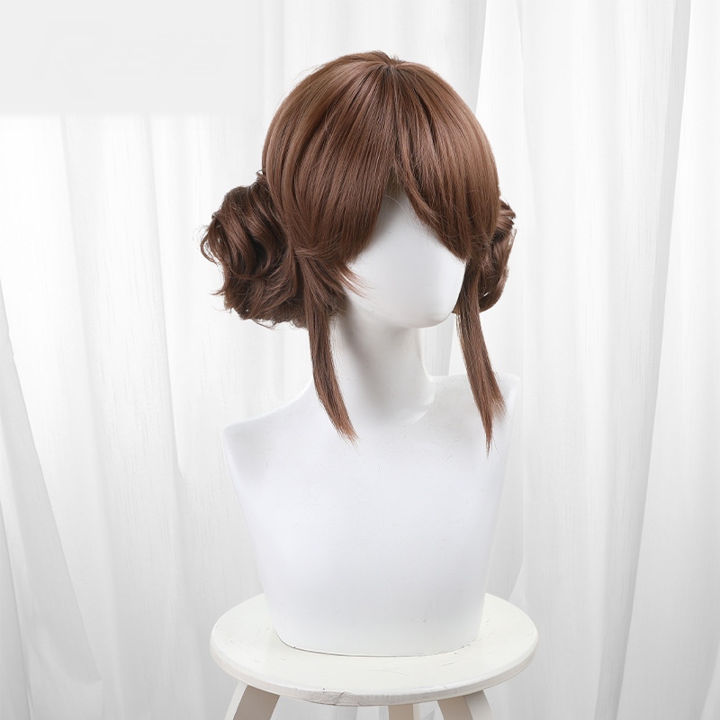 Gardener Brown Clip-in Hair Bun Cosplay Wig for Identity V - 476MB - Image 2