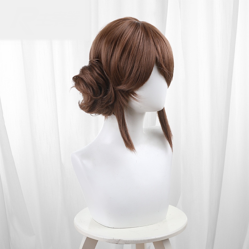 Gardener Brown Clip-in Hair Bun Cosplay Wig for Identity V - 476MB - Image 3