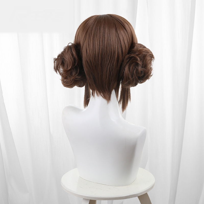 Gardener Brown Clip-in Hair Bun Cosplay Wig for Identity V - 476MB - Image 4