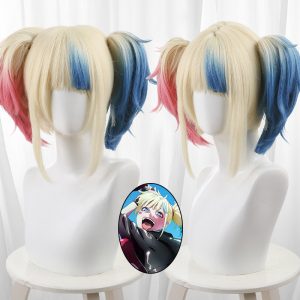 Yi Shi Jie Zi Sha Xiao Dui Ha Li Kui Yin Gradient Dyed Clip-in Twin Ponytail Cosplay Wig - 512Z