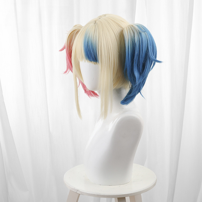 Yi Shi Jie Zi Sha Xiao Dui Ha Li Kui Yin Gradient Dyed Clip-in Twin Ponytail Cosplay Wig - 512Z - Image 2