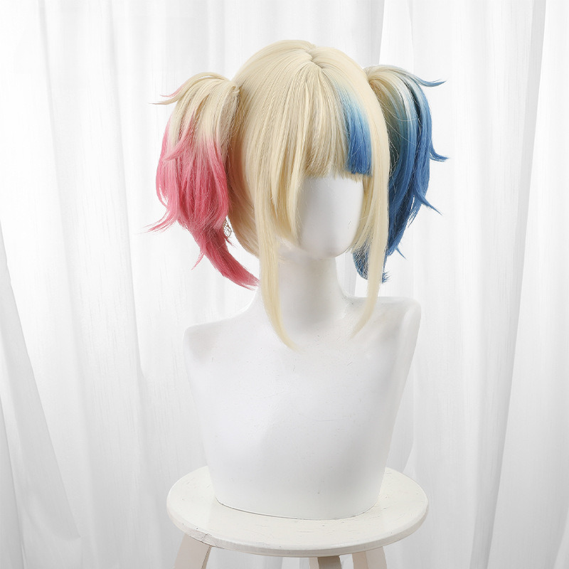 Yi Shi Jie Zi Sha Xiao Dui Ha Li Kui Yin Gradient Dyed Clip-in Twin Ponytail Cosplay Wig - 512Z - Image 3