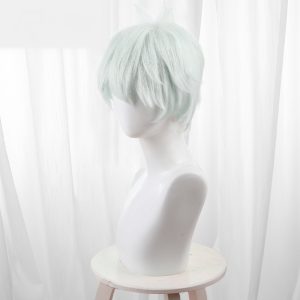 Reno Ichikawa Light Green Short Flipped Teased Cosplay Wig for Kaiju No. 8 - 574B
