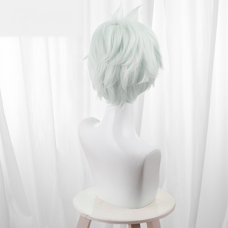 Reno Ichikawa Light Green Short Flipped Teased Cosplay Wig for Kaiju No. 8 - 574B - Image 4