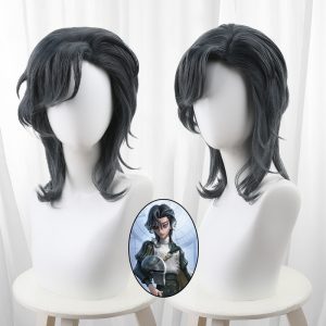 Knight Navy Blue Scalp-top Short Wolf Cut Cosplay Wig for Identity V