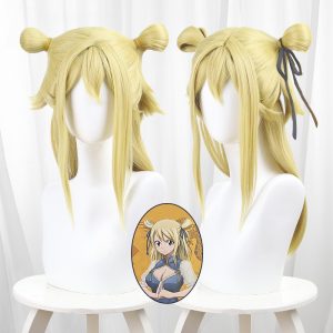 Lucy Yellow Scalp-top Twin Ponytail Cosplay Wig for Fairy Tail - 176DA