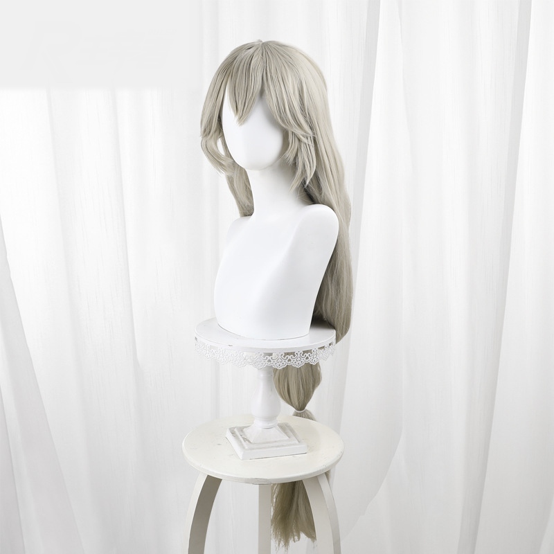 Alexandrina Sebastiane Flaxen Blonde Scalp-top Long Straight Cosplay Wig for Zenless Zone Zero - 551I