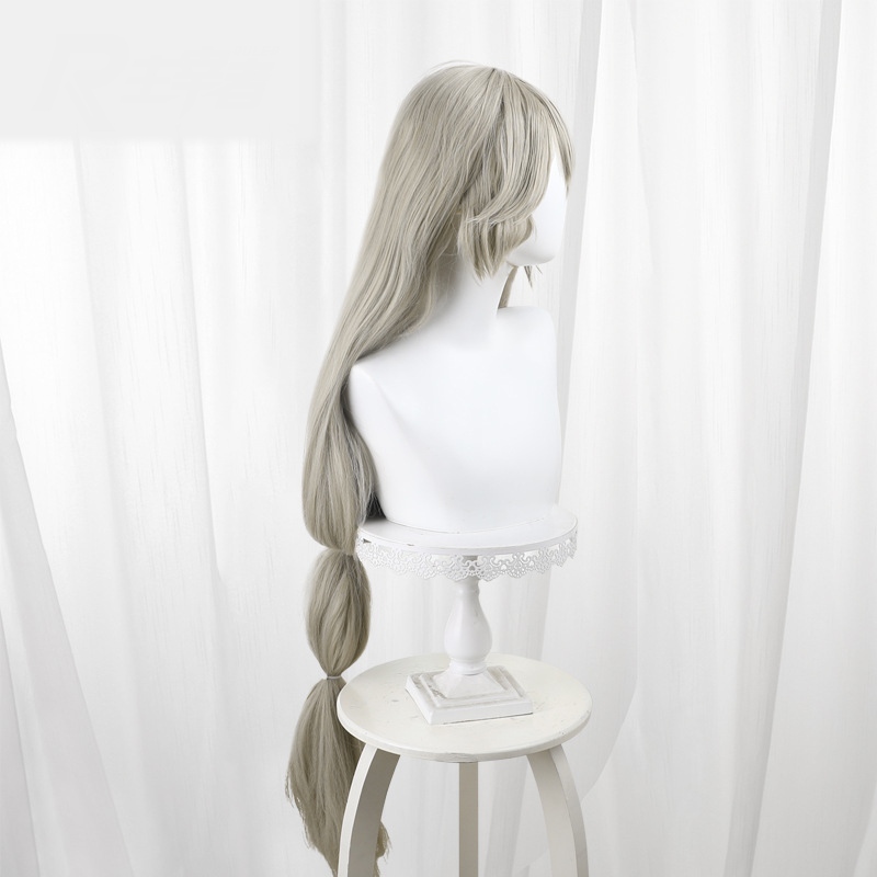 Alexandrina Sebastiane Flaxen Blonde Scalp-top Long Straight Cosplay Wig for Zenless Zone Zero - 551I - Image 3