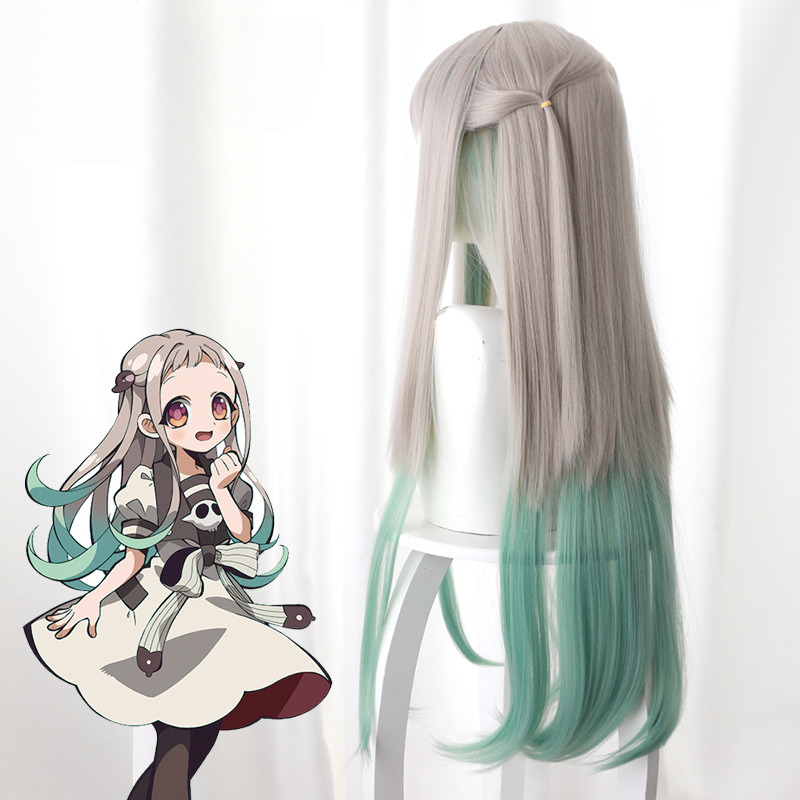 Hanako-kun Silver Gray Gradient Long Cosplay Wig for Toilet-Bound Hanako-kun - 497A - Image 2