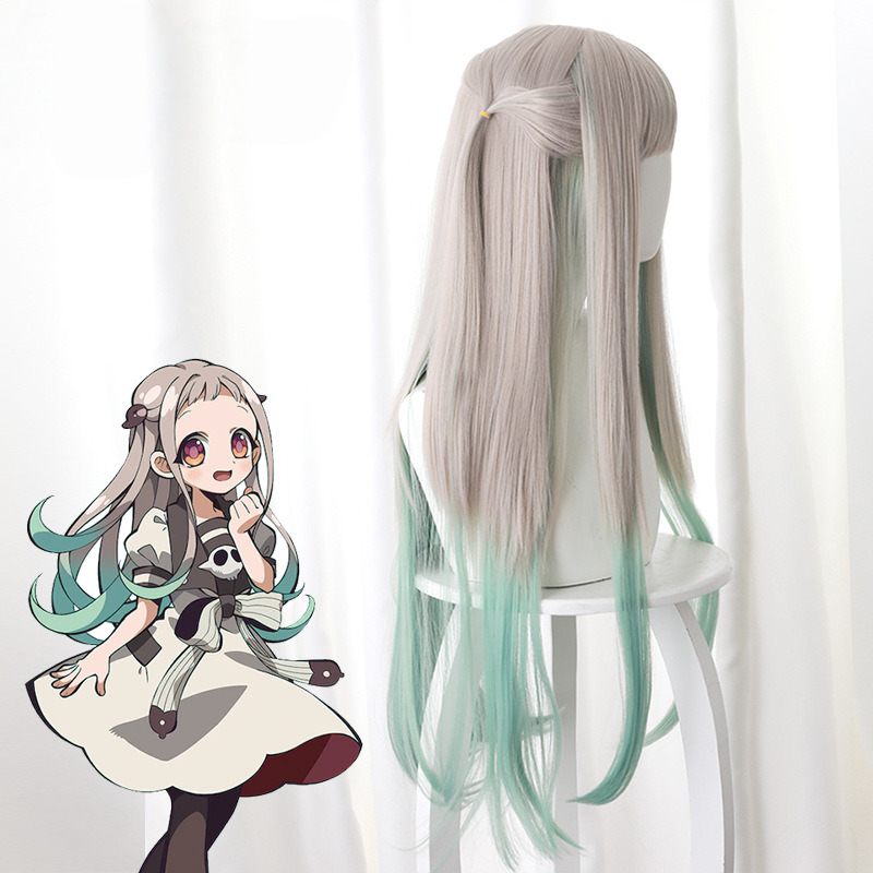 Hanako-kun Silver Gray Gradient Long Cosplay Wig for Toilet-Bound Hanako-kun - 497A - Image 4
