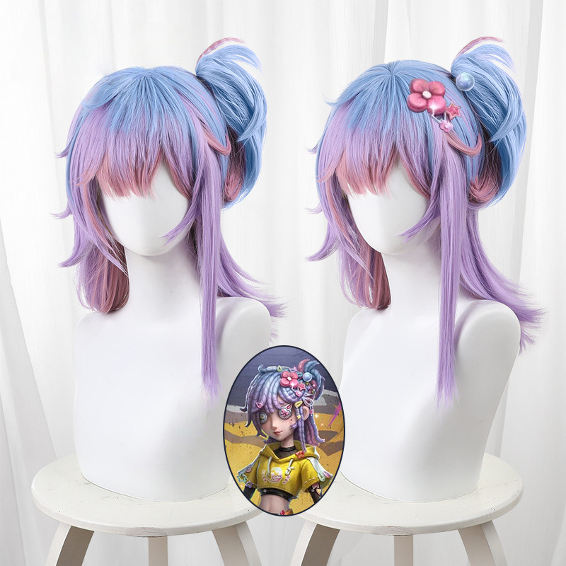 Diao Xiang San Se Gradient Clip-in Ponytail Long Cosplay Wig for Identity V - 562FA