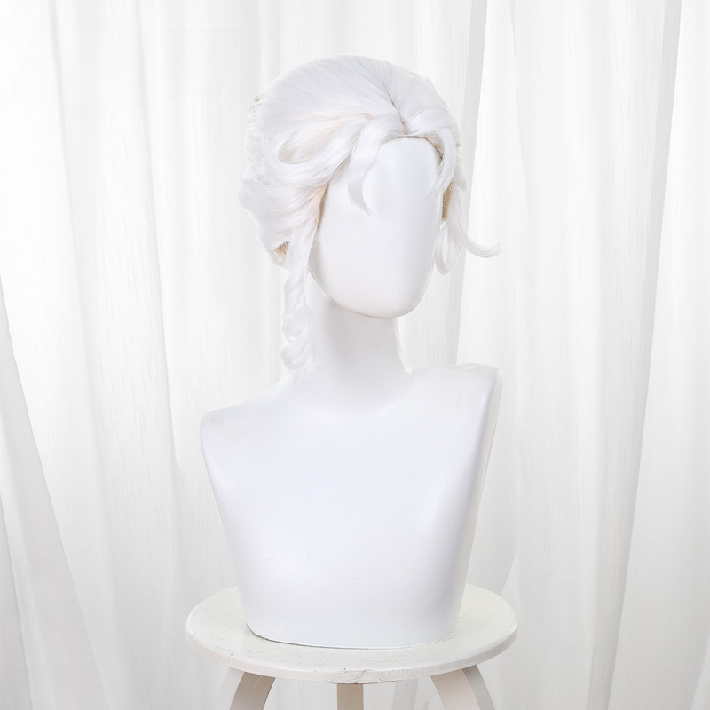 Bloody Queen Pure White Hair Bun Cosplay Wig for Identity V - 562G - Image 2