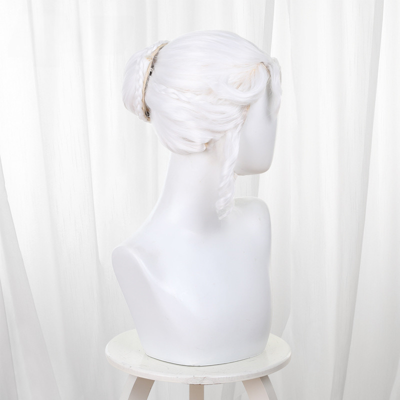 Bloody Queen Pure White Hair Bun Cosplay Wig for Identity V - 562G - Image 3
