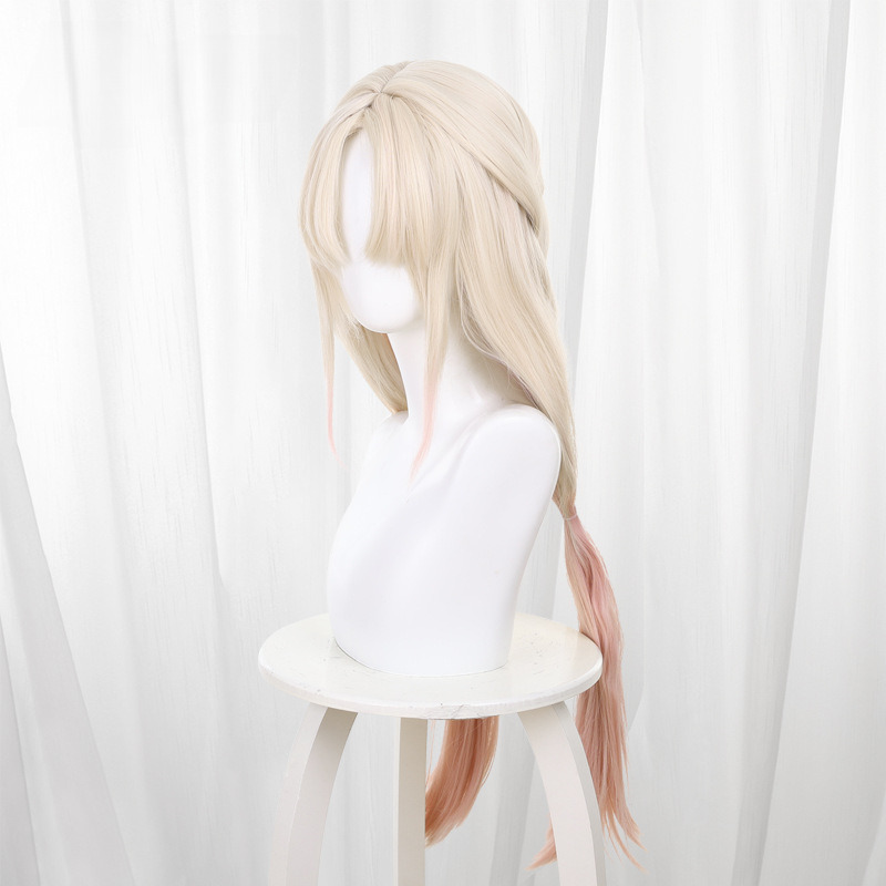 Hu Tao Sakura Gradient Twin Ponytail Braided Cosplay Wig for Naraka: Bladepoint - 552D - Image 2