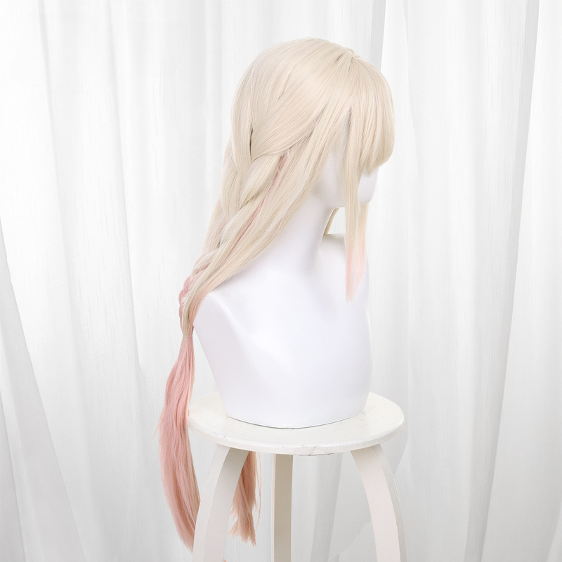 Hu Tao Sakura Gradient Twin Ponytail Braided Cosplay Wig for Naraka: Bladepoint - 552D - Image 3