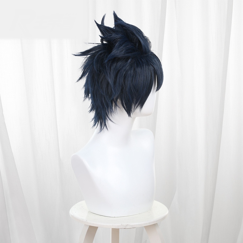 Ge Lei Hui Se Ding Blue Short Teased Spiked Cosplay Wig for Fairy Tail - 178E - Image 3
