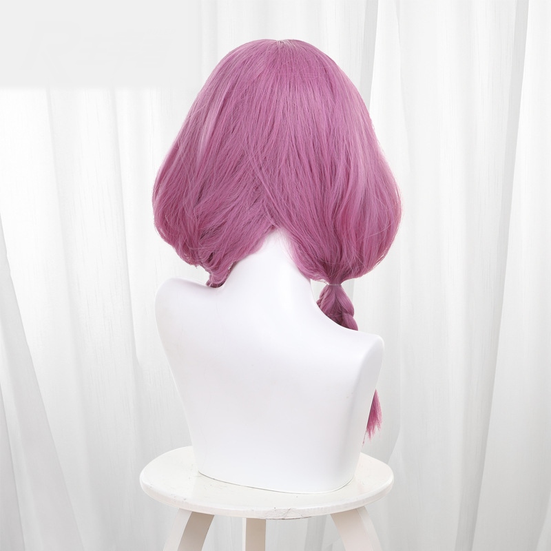 Frieren Pink-purple Braided Medium-length Cosplay Wig - 512Y - Image 4