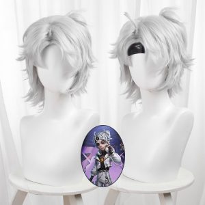 Prisoner Silver-white Clip-in Ponytail Short Cosplay Wig for Identity V - 476HD