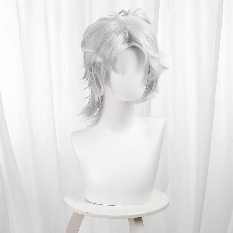Prisoner Silver-white Clip-in Ponytail Short Cosplay Wig for Identity V - 476HD - Image 3