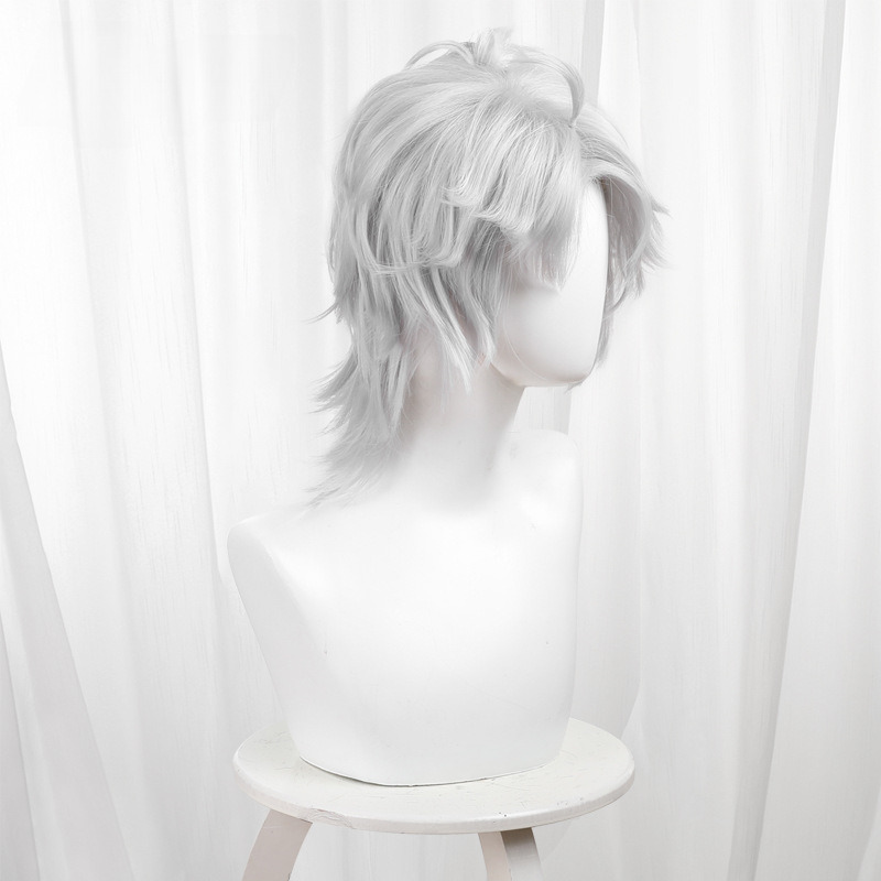 Prisoner Silver-white Clip-in Ponytail Short Cosplay Wig for Identity V - 476HD - Image 4