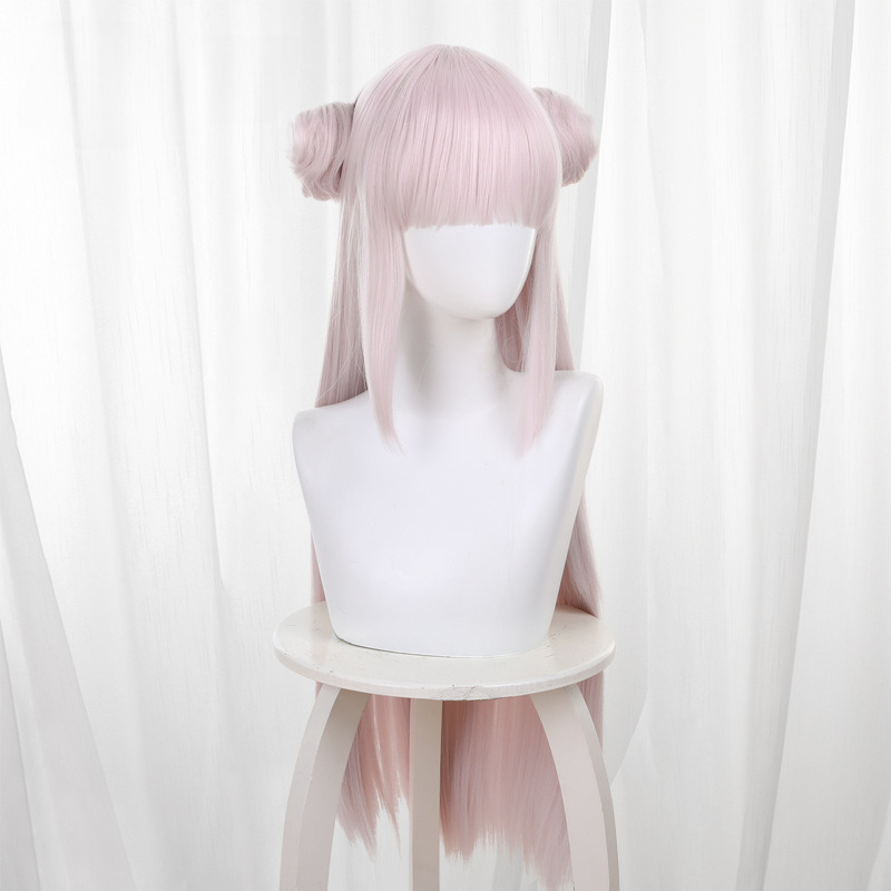 Shen Sen Bai Ye Qian Fen Hair Bun Long Cosplay Wig for The Magical Girl and the Evil Lieutenant Used to Be Archenemies - 576E - Image 2