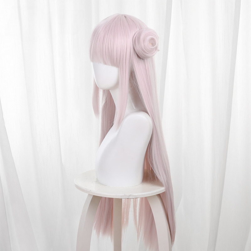 Shen Sen Bai Ye Qian Fen Hair Bun Long Cosplay Wig for The Magical Girl and the Evil Lieutenant Used to Be Archenemies - 576E - Image 4