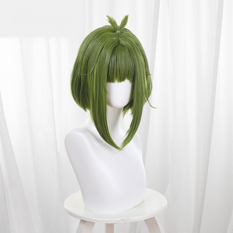 Meme Bashame Green Bob Short Cosplay Wig for My Deer Friend Nokotan - 393G - Image 2