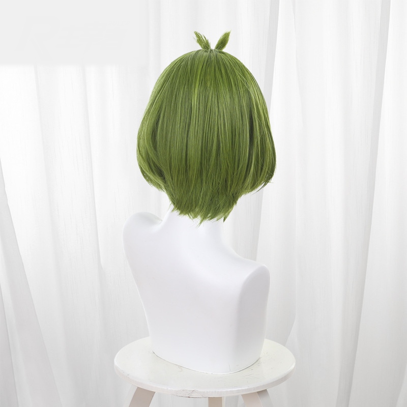 Meme Bashame Green Bob Short Cosplay Wig for My Deer Friend Nokotan - 393G - Image 4