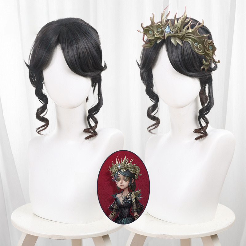 Gardener Gradient Single Ponytail Ringlet Curls Cosplay Wig for Identity V - 476MD