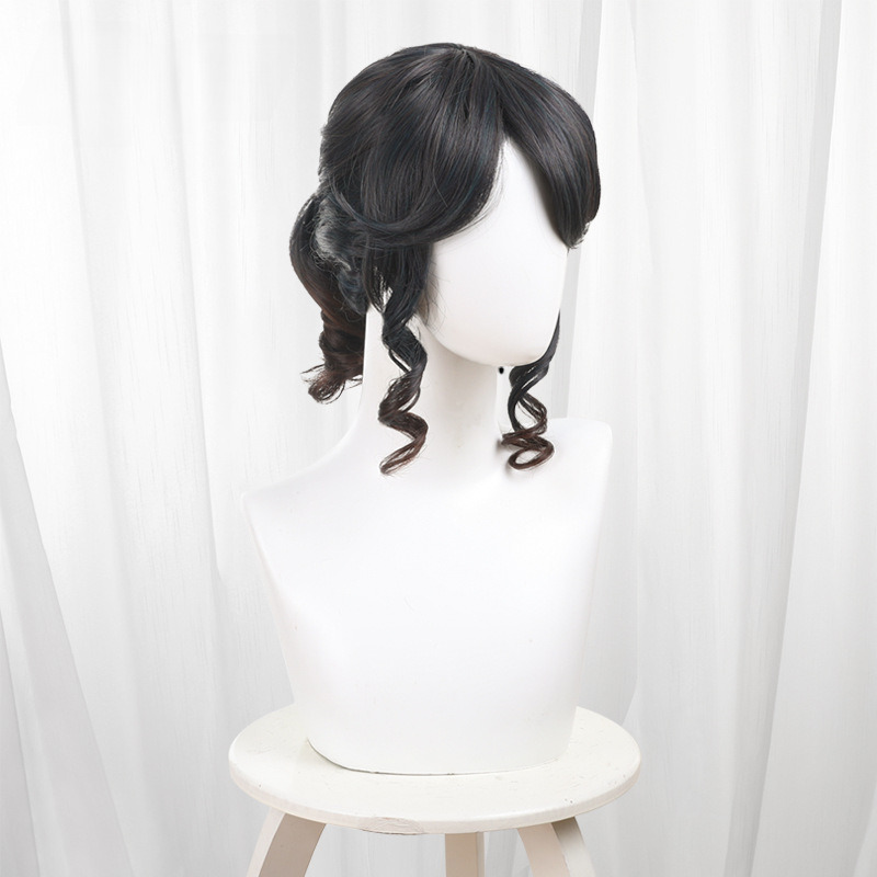 Gardener Gradient Single Ponytail Ringlet Curls Cosplay Wig for Identity V - 476MD - Image 3
