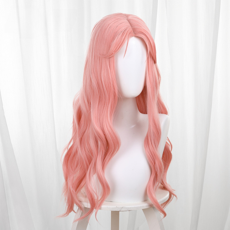 Wu Hui La Fa Gray-pink Scalp-top Long Wavy Cosplay Wig for Bad Thinking Diary - 576K - Image 2