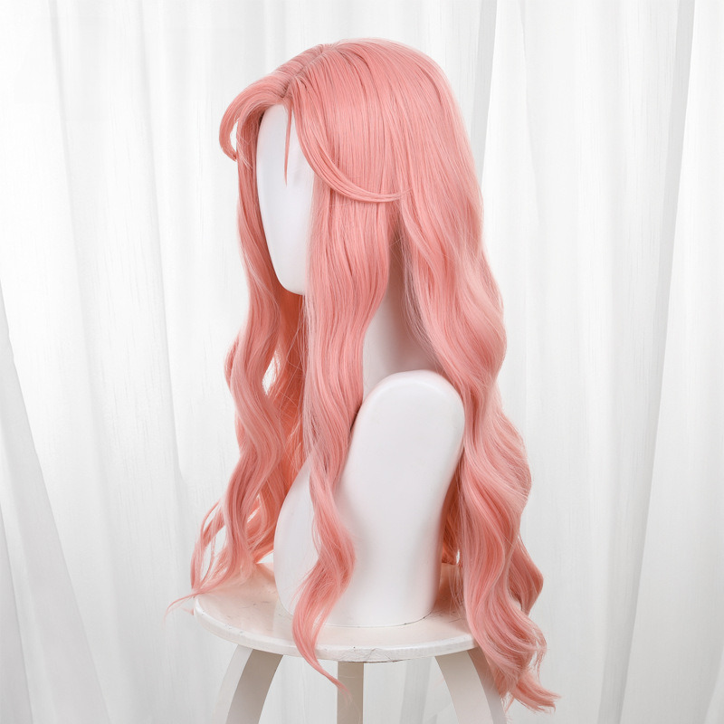 Wu Hui La Fa Gray-pink Scalp-top Long Wavy Cosplay Wig for Bad Thinking Diary - 576K - Image 3
