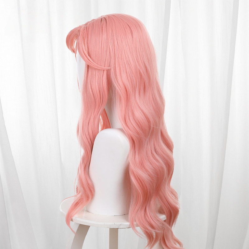 Wu Hui La Fa Gray-pink Scalp-top Long Wavy Cosplay Wig for Bad Thinking Diary - 576K - Image 4