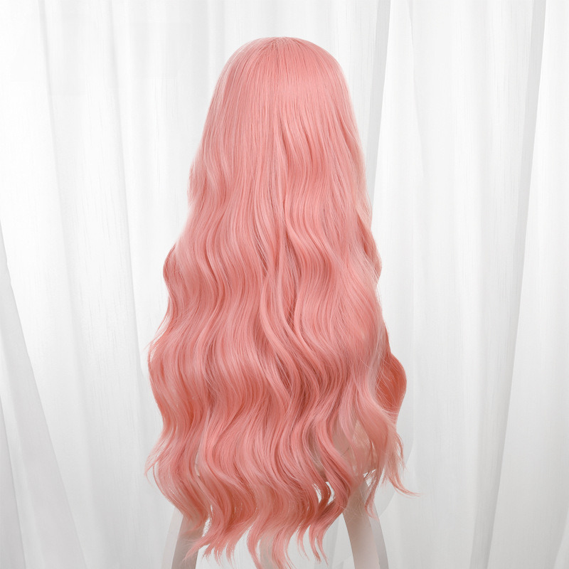 Wu Hui La Fa Gray-pink Scalp-top Long Wavy Cosplay Wig for Bad Thinking Diary - 576K - Image 5