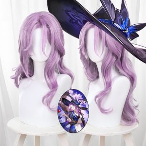 Jade Purple Scalp-top Long Wavy Cosplay Wig for Honkai: Star Rail - 566K