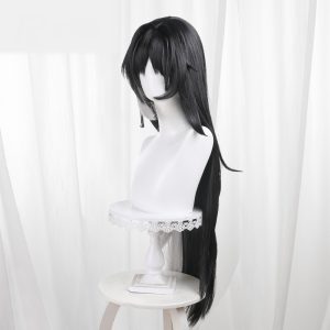 Yangyang Black-white Scalp-top Long Straight Styled Cosplay Wig for Wuthering Waves - 572D