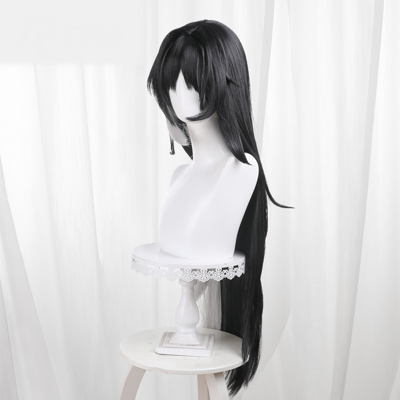 Yangyang Black-white Scalp-top Long Straight Styled Cosplay Wig for Wuthering Waves - 572D