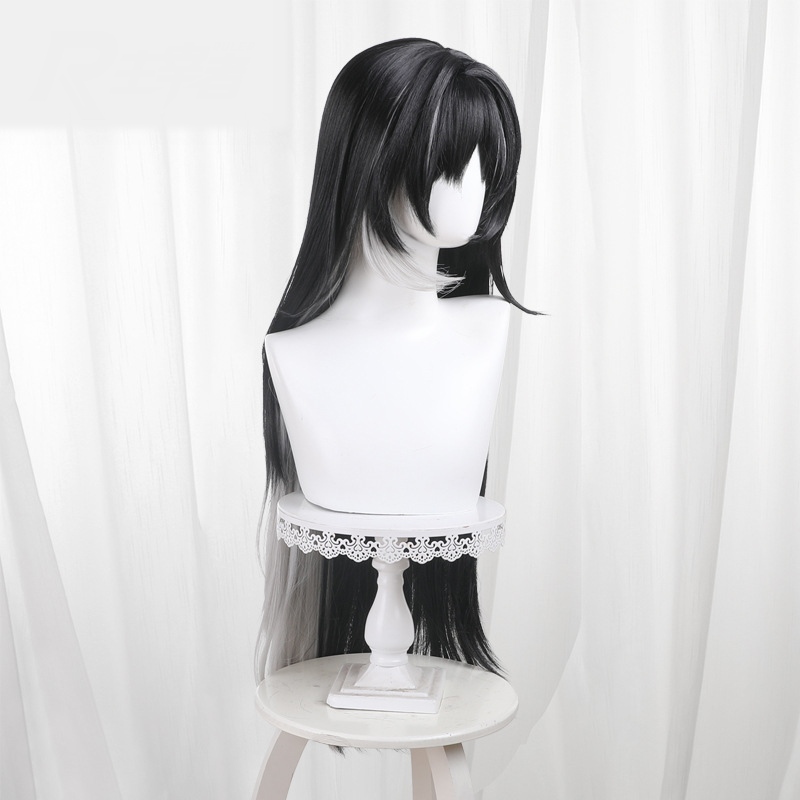 Yangyang Black-white Scalp-top Long Straight Styled Cosplay Wig for Wuthering Waves - 572D - Image 2