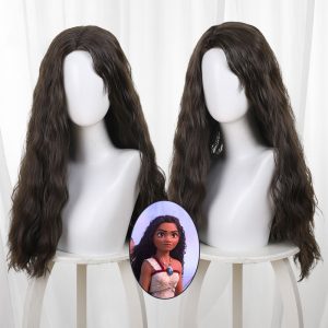 Mo A Nuo Fa Black-brown Scalp-top Long Wavy Cosplay Wig for Moana - 336I