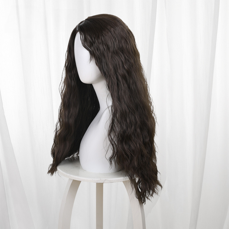 Mo A Nuo Fa Black-brown Scalp-top Long Wavy Cosplay Wig for Moana - 336I - Image 2