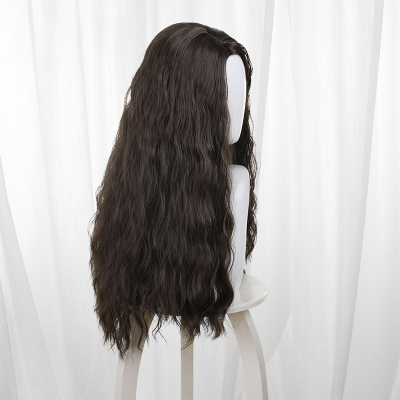 Mo A Nuo Fa Black-brown Scalp-top Long Wavy Cosplay Wig for Moana - 336I - Image 4